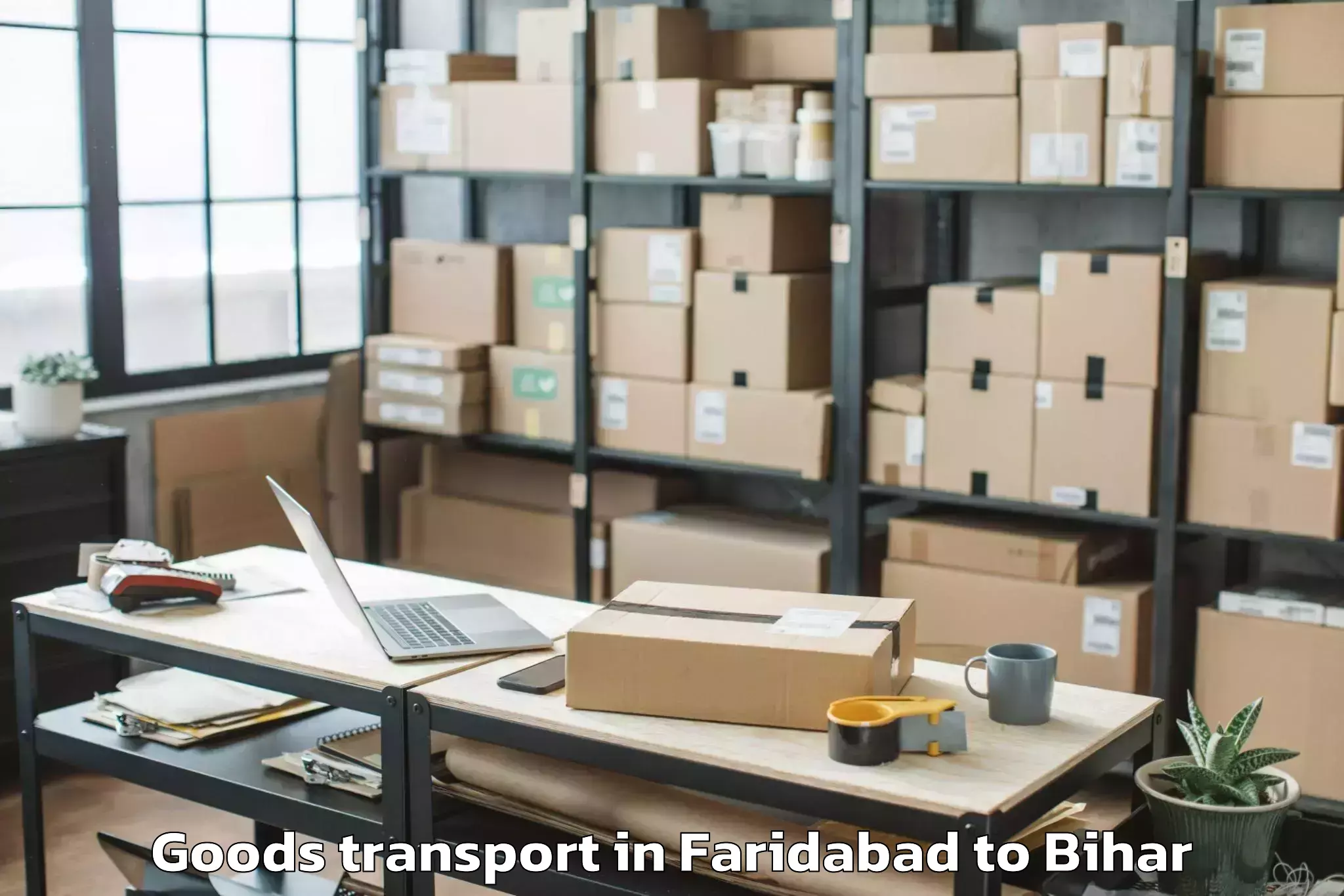 Top Faridabad to Majhaulia Goods Transport Available